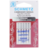 Chrome Embroidery Needles, Schmetz (5pk)